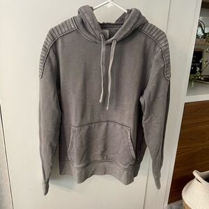 Gap moto fleece pullover hoodie